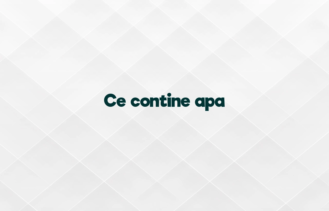 ce contine apa